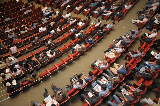 Custom AI education event with Canadian educators in a conference hall setting